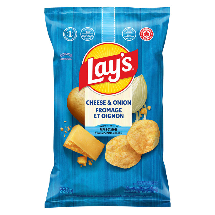 Lay's Potato Chips Cheese and Onion, 220 g