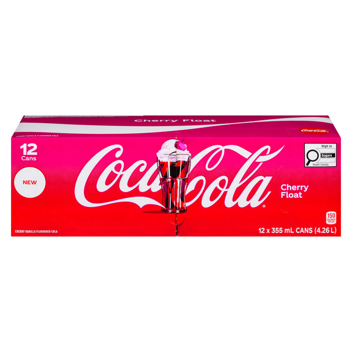 Coca-Cola à Saveur de Cerise Vanille Flotteur à la Cerise, emb. de 12, 355 ml