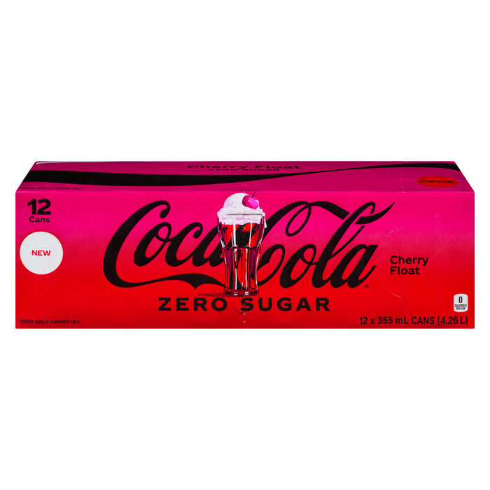 Coca-Cola Zero Sugar Cherry Vanilla Cola Cherry Float, 12-Pack, 355 ml