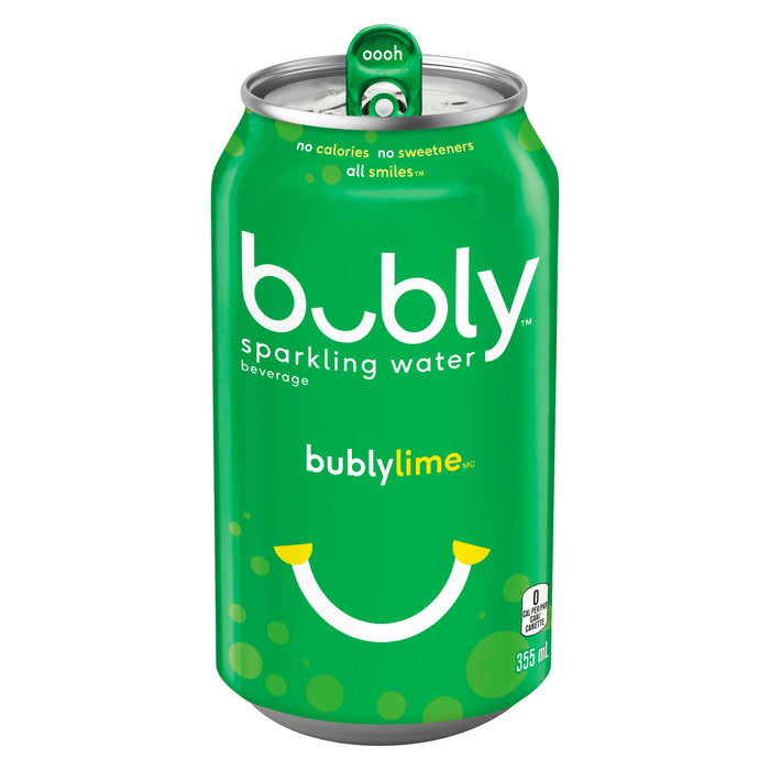 Bubly Boisson à Base d'Eau Pétillante Lime, 355 ml