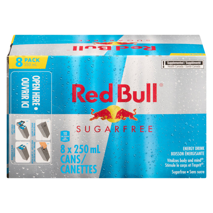 Red Bull Sugarfree Boisson Énergisante, emb. de 8, 250 ml