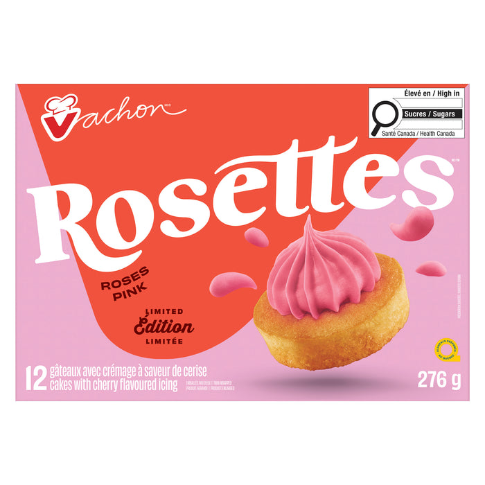 Vachon Rossettes Pink Icing Cakes, 12-Pack, 276 g
