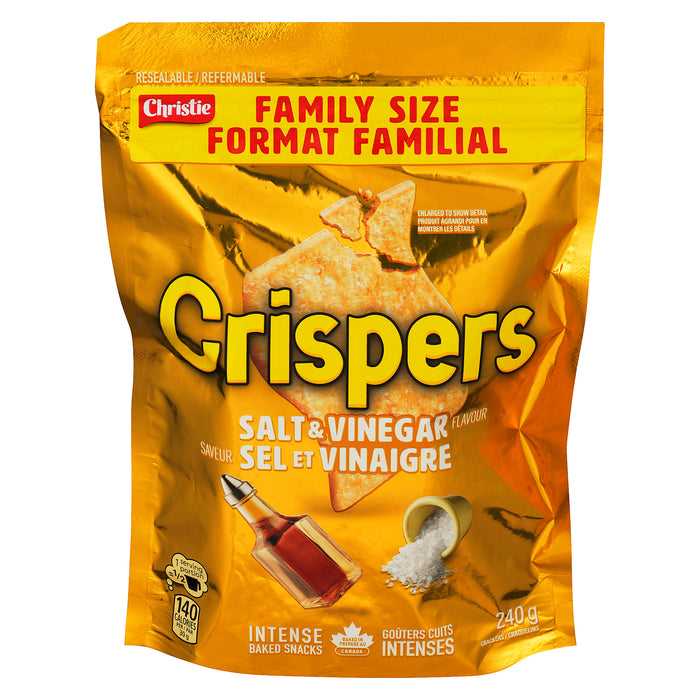 Christie Crispers Craquelins Saveur Sel et Vinaigre, 240 g