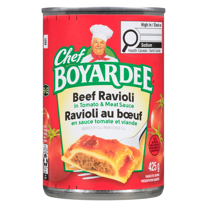 Chef Boyardee Ravioli au Bœuf en Sauce Tomate et Viande, 425 g