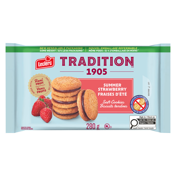 Leclerc Tradition Soft Cookies Summer Strawberry, 280 g