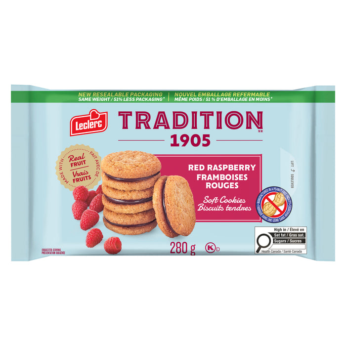 Leclerc Tradition Soft Cookies Red Raspberry, 280 g
