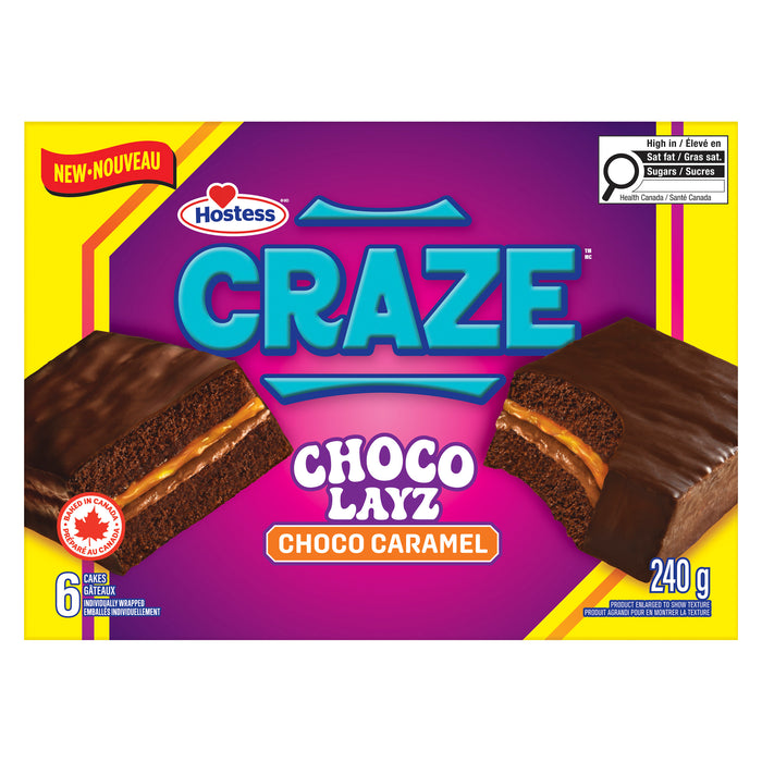 Hostess Craze Choco Laze Chocolate and Caramel, 240 g