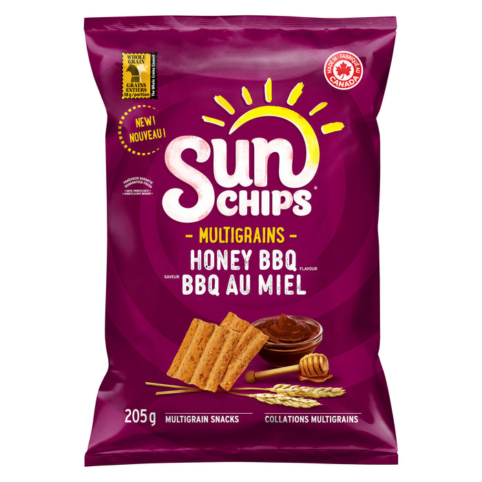SunChips Multigrain Honey BBQ Snacks, 205 g