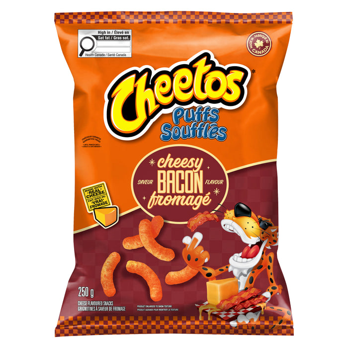 Grignotines Cheetos Soufflés, bacon au fromage, 250 g