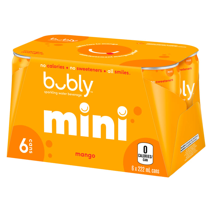 bubly Mango Sparkling Water Minis, 6-Pack