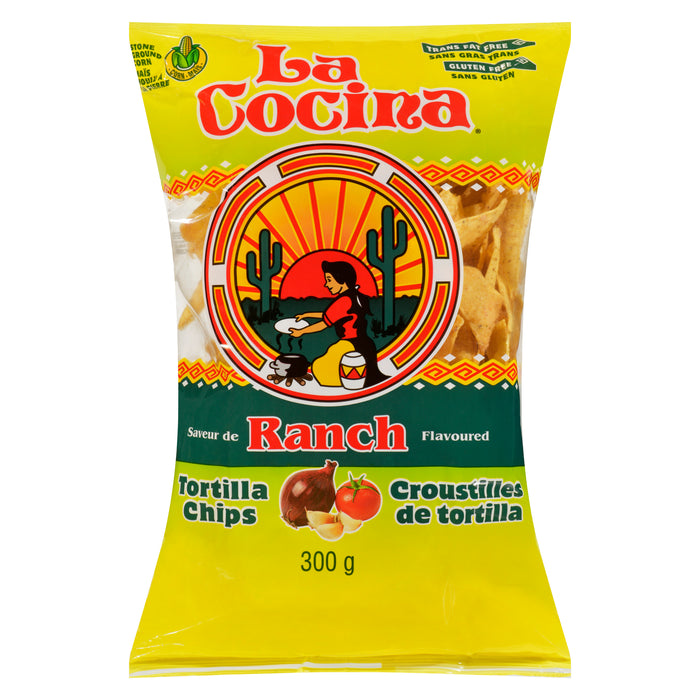Croustilles de tortilla La Cocina, moutarde de Dijon et ranch, 300 g