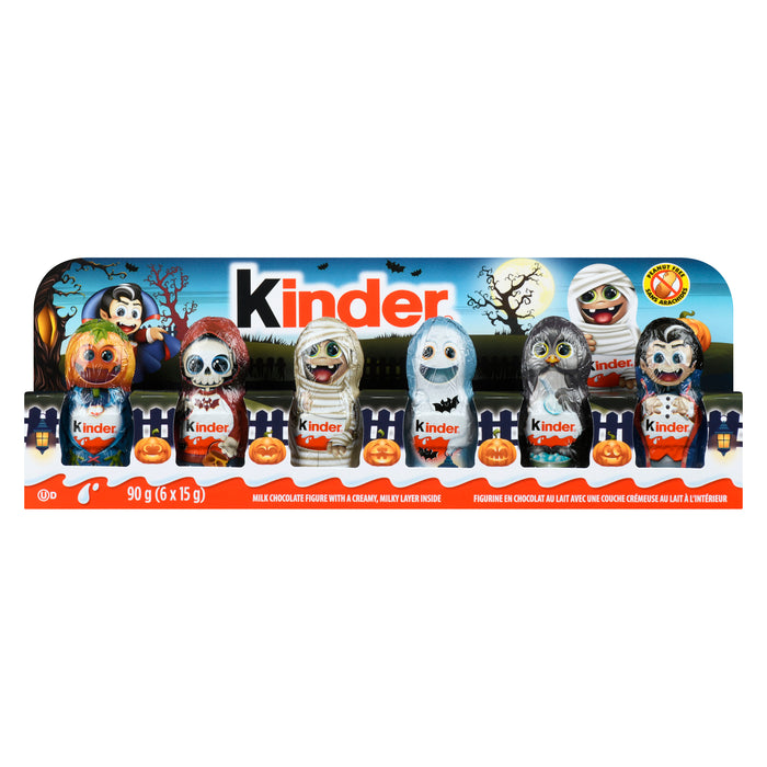 Figurines d'Halloween en chocolat au lait Kinder, 90 g, emb. de 6