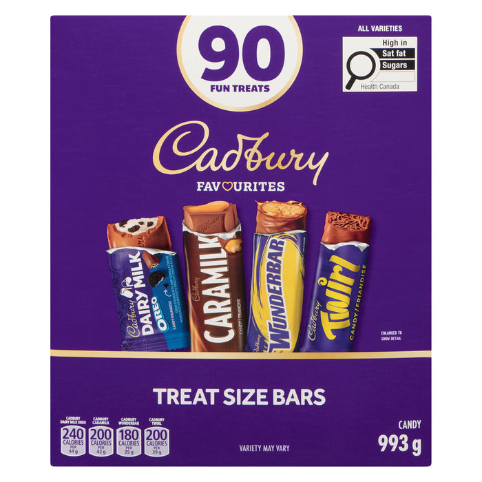 Cadbury Favourites Candy Fun Treats, 993 g, 90-Pack