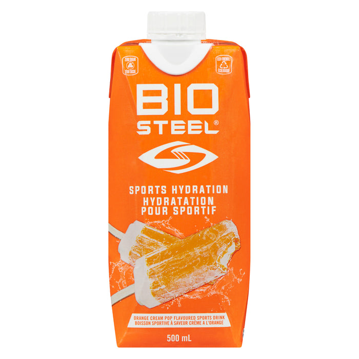 BioSteel Hydratation pour Sportif Boisson Sportive à Saveur Crème a l'Orange, 500 ml