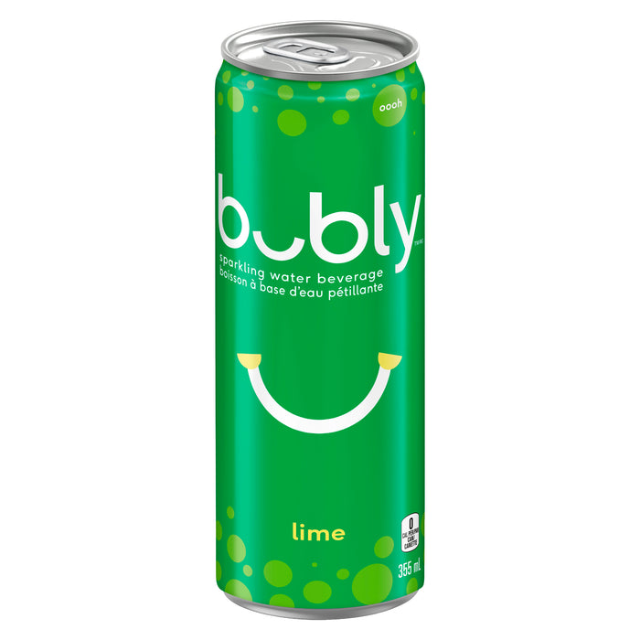 Bubly Sparkling Water Beverage, Lime, 355 ml