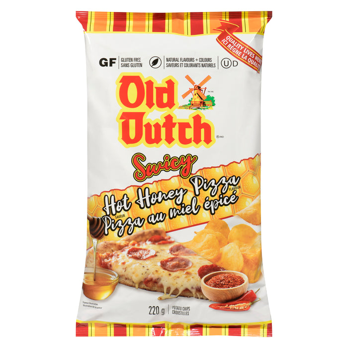 Old Dutch Potato Chips Swicy Hot Honey Pizza Flavour, 220 g