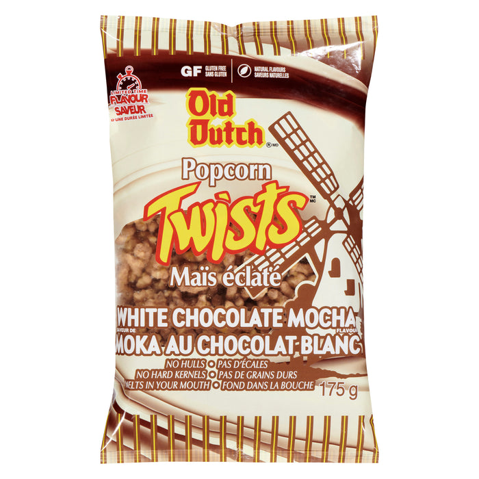 Old Dutch Popcorn Twists White Chocolate Mocha Flavour, 175 g