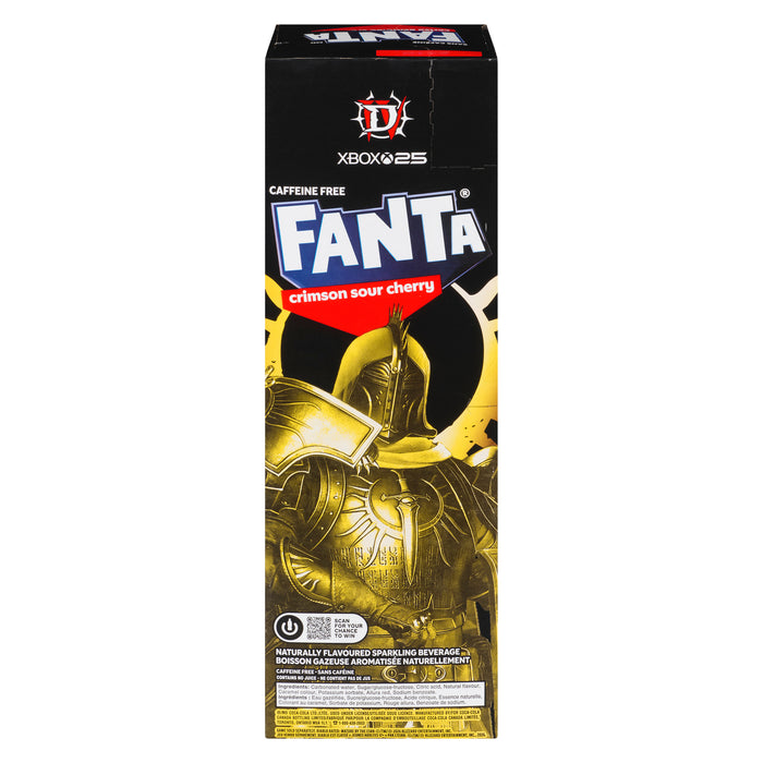 Fanta Boisson Gazeuse Aromatisée Naturellement Cerise Acidulée Cramoisie, emb. de 12, 355 ml