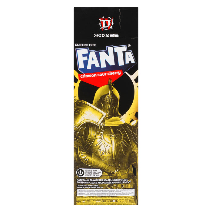 Fanta Boisson Gazeuse Aromatisée Naturellement Cerise Acidulée Cramoisie, emb. de 12, 355 ml