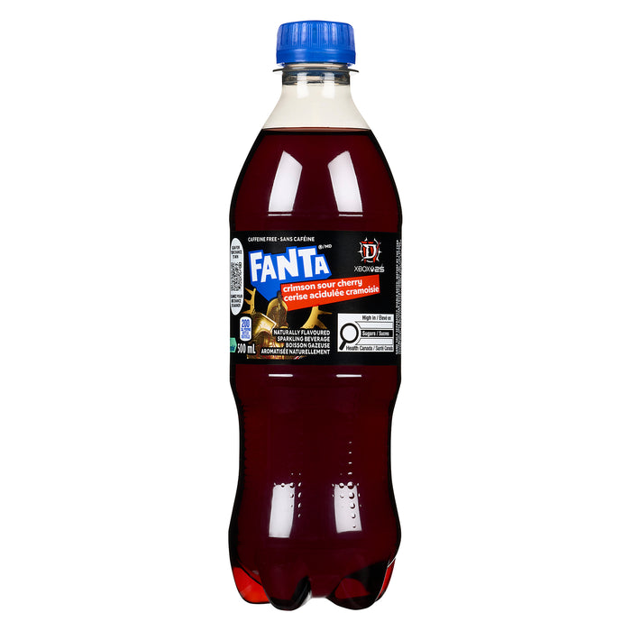 Fanta Naturally Flavoured Sparkling Beverage Crimson Sour Cherry, 500 ml