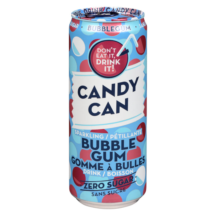 Candy Can Drink Sparkling Bubble Gum Zero Sugar, 330 ml
