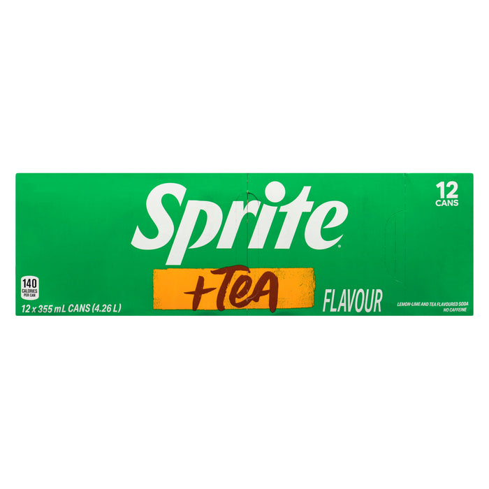 Sprite Lemon-Lime and Tea Flavoured Soda 12 Cans x 355 ml