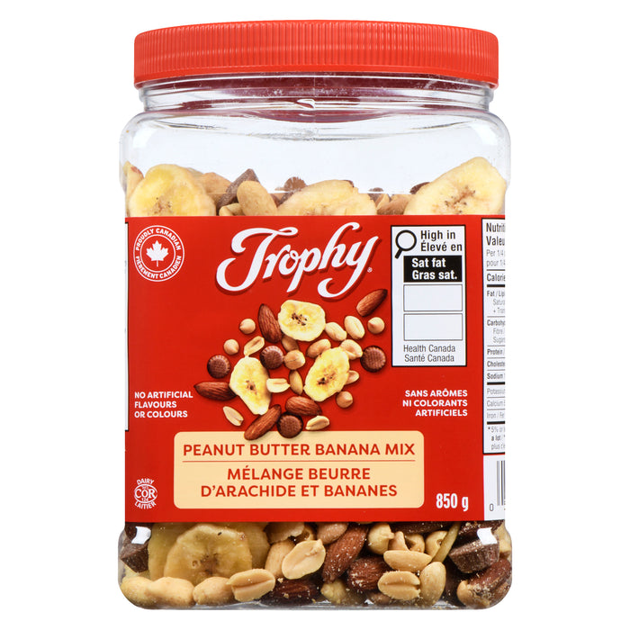 Mélange beurre d'arachide et bananes Trophy – 850 g