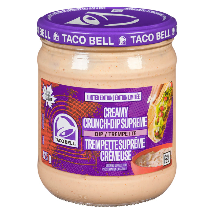 Trempette suprême crémeuse Taco Bell, 425 g