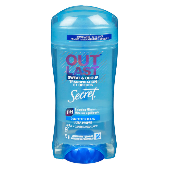 Secret Outlast Completely Clean Clear Gel Antiperspirant Deodorant, 73 g