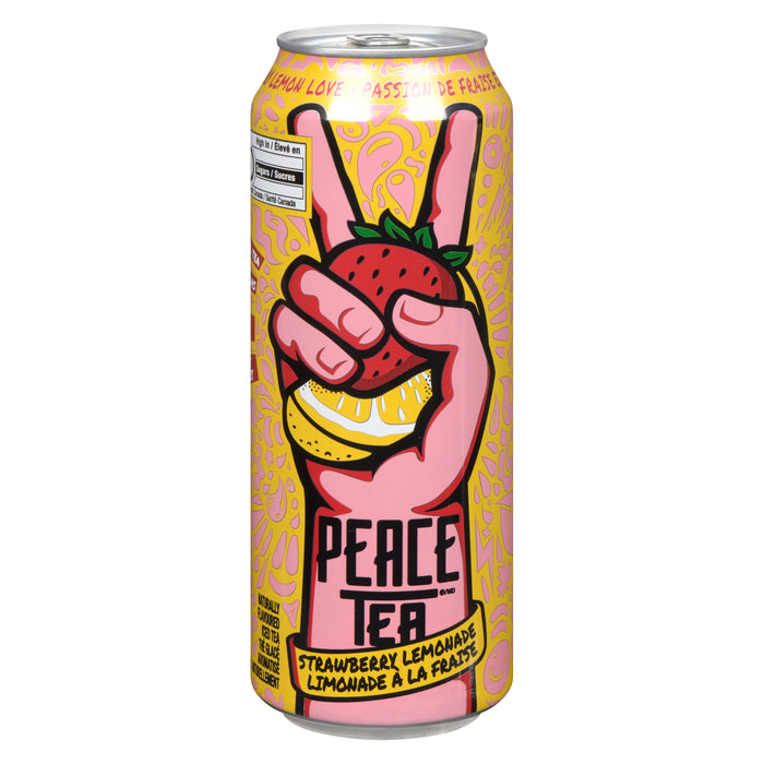 Thé glacé naturellement aromatisé Peace Tea, limonade à la fraise, 695 ml