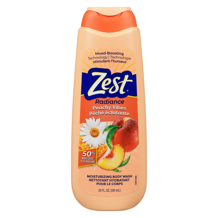 Nettoyant hydratant pour le corps Zest Radiance, Pêche éclatante, 591 ml