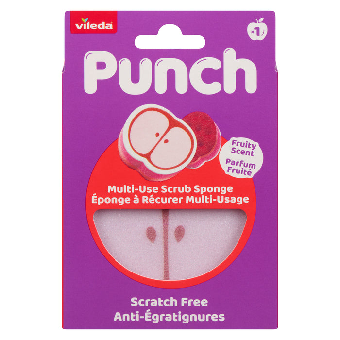 Vileda Punch Multi-Use Scrub Sponge, 2-Pack