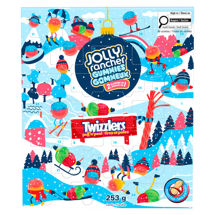 Jolly Rancher Gummies Twizzlers Candy Advent Calendar, 253 g