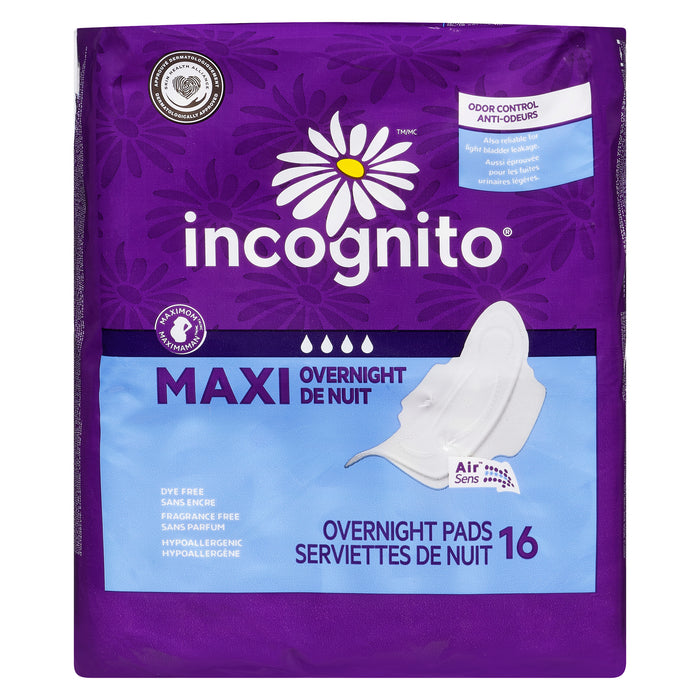 Serviettes de nuit Maxi incognito, emb. de 16