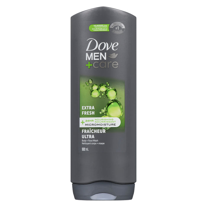 Dove Men+Care Body + Face Wash Extra Fresh, 532 ml