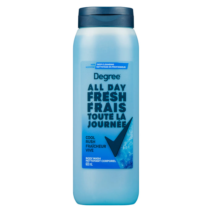 Degree All Day Fresh Body Wash Cool Rush, 600 ml