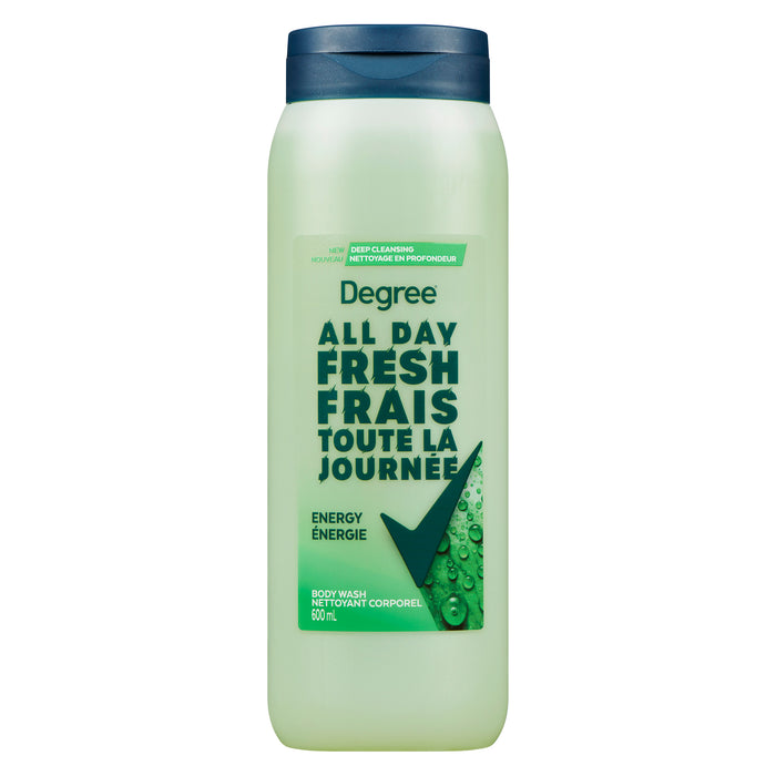 Degree All Day Fresh Body Wash Energy, 600 ml