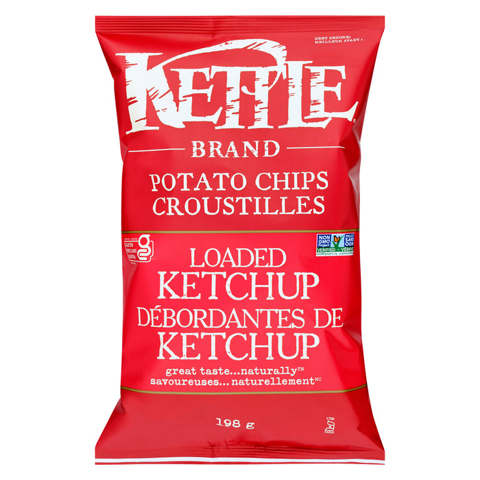 Kettle Brand Potato Chips Loaded Ketchup, 198 g