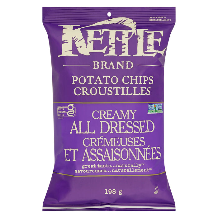 Kettle Brand Creamy All Dressed Potato Chips, 198 g