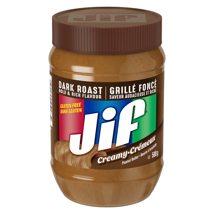 Beurre d'arachides crémeux grillé foncé Jif – 500 g