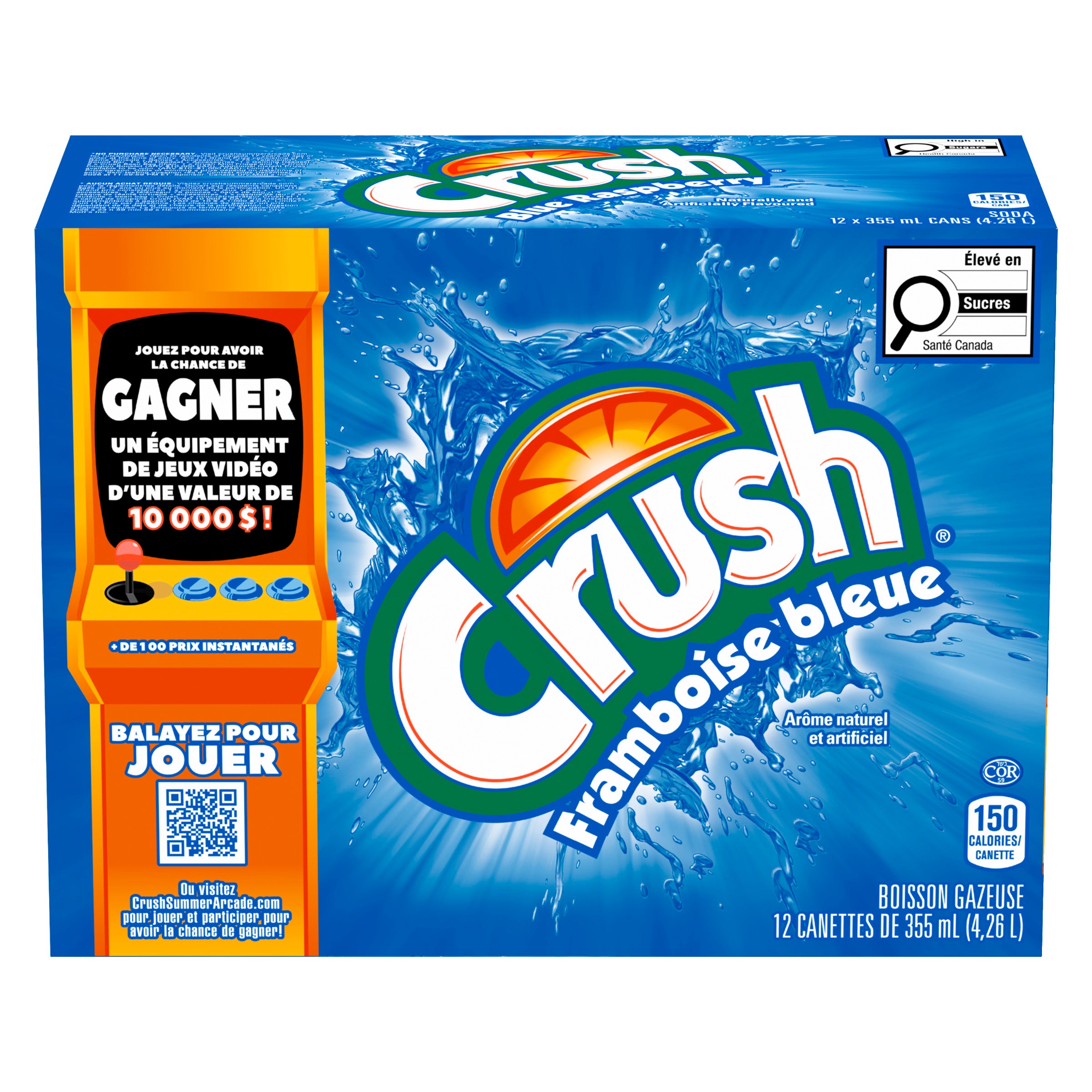 Boisson gazeuse Framboise bleue Crush, emb. de 12 x 355 ml – Giant Tiger
