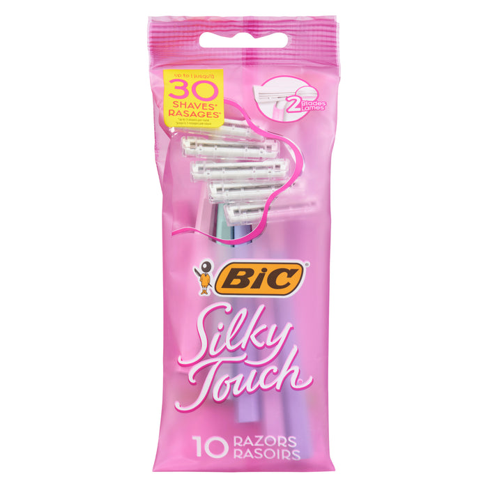 BIC Silky Touch Razors 2 Blades, 10-Pack