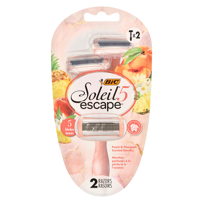 BIC Soleil Escape 5-Blade Razors, 2-Pack