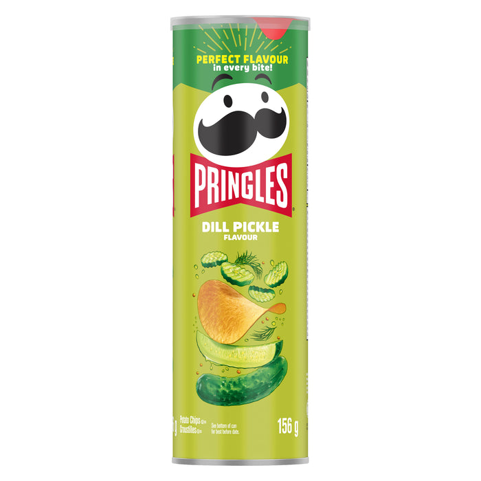 Pringles Potato Chips Dill Pickle Flavour, 156 g