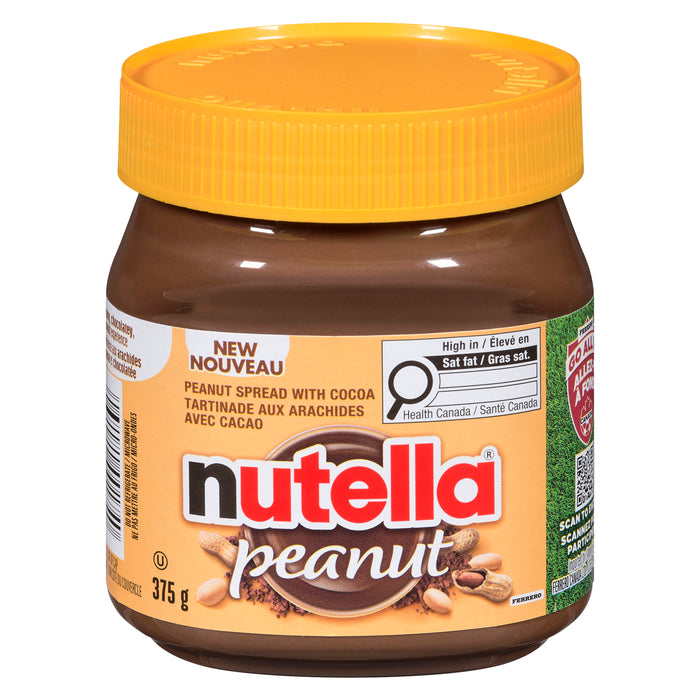 Tartinade aux noisettes et au cacao avec arachides Nutella Peanut, 375 g