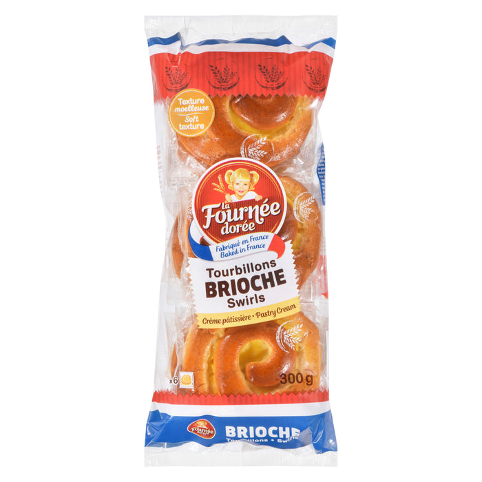 La Fournée Dorée Brioche Swirls Pastry Cream, 300 g, 6-Pack