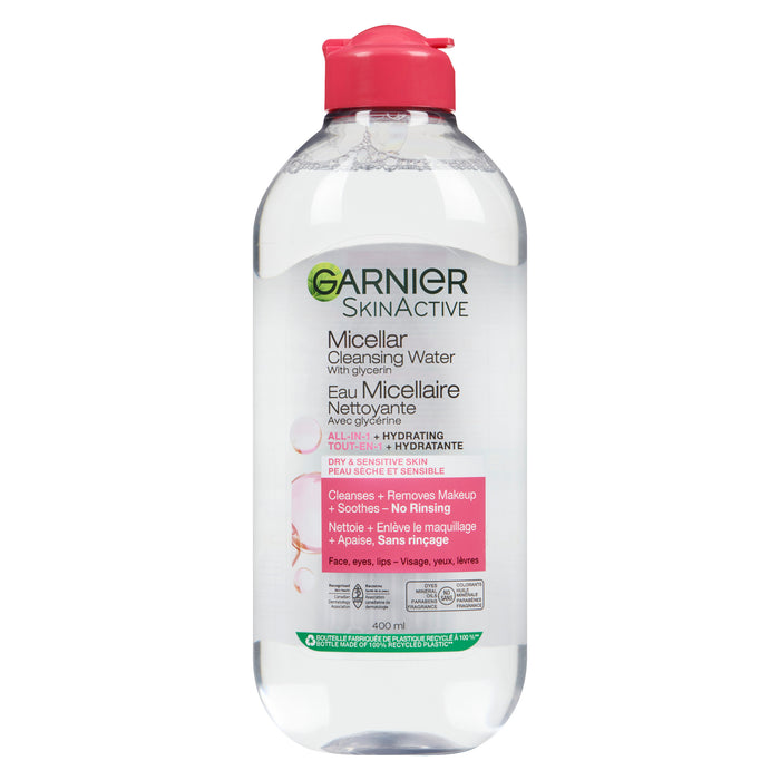Eau micellaire nettoyante avec glycérine SkinActive Garnier – 400 mL