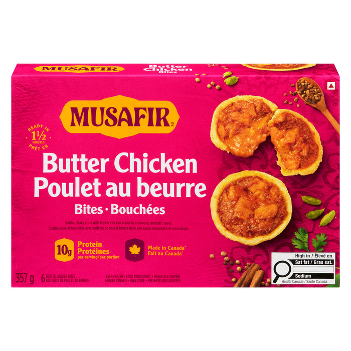 Bouchées de poulet au beurre Musafir Bites, 357 g, 6 pièces