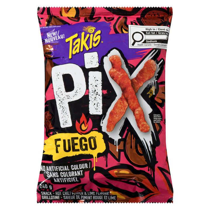 Takis Pix Fuego Rolled Tortilla Chips, 240 g