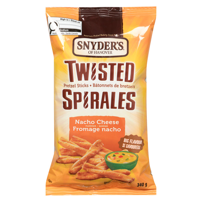 Snyder's of Hanover Twisted Pretzel Sticks Nacho Cheese Flavour, 340 g